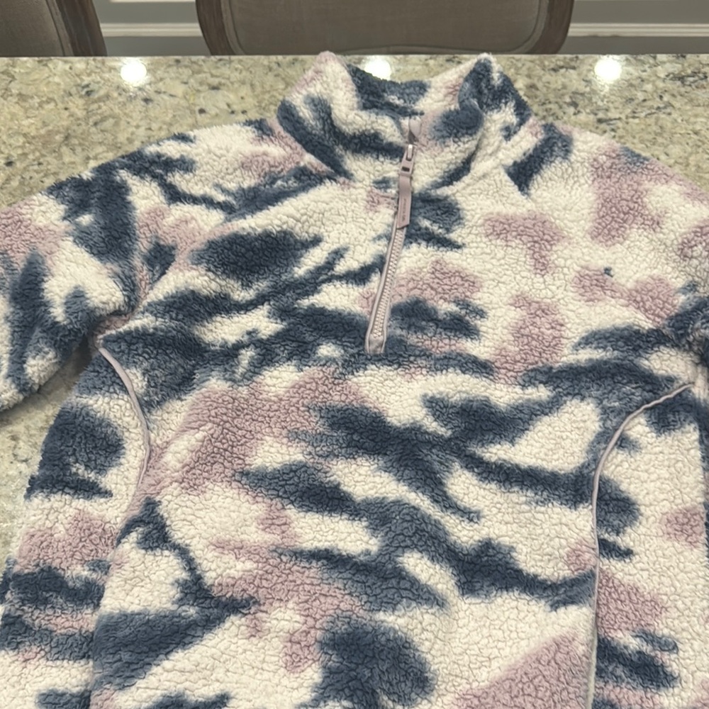 Athleta Kids Fleece Sweatshirt - Blue and Pink